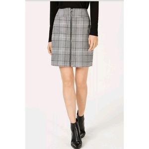 INC International Concepts Plaid Front Zip Skirt